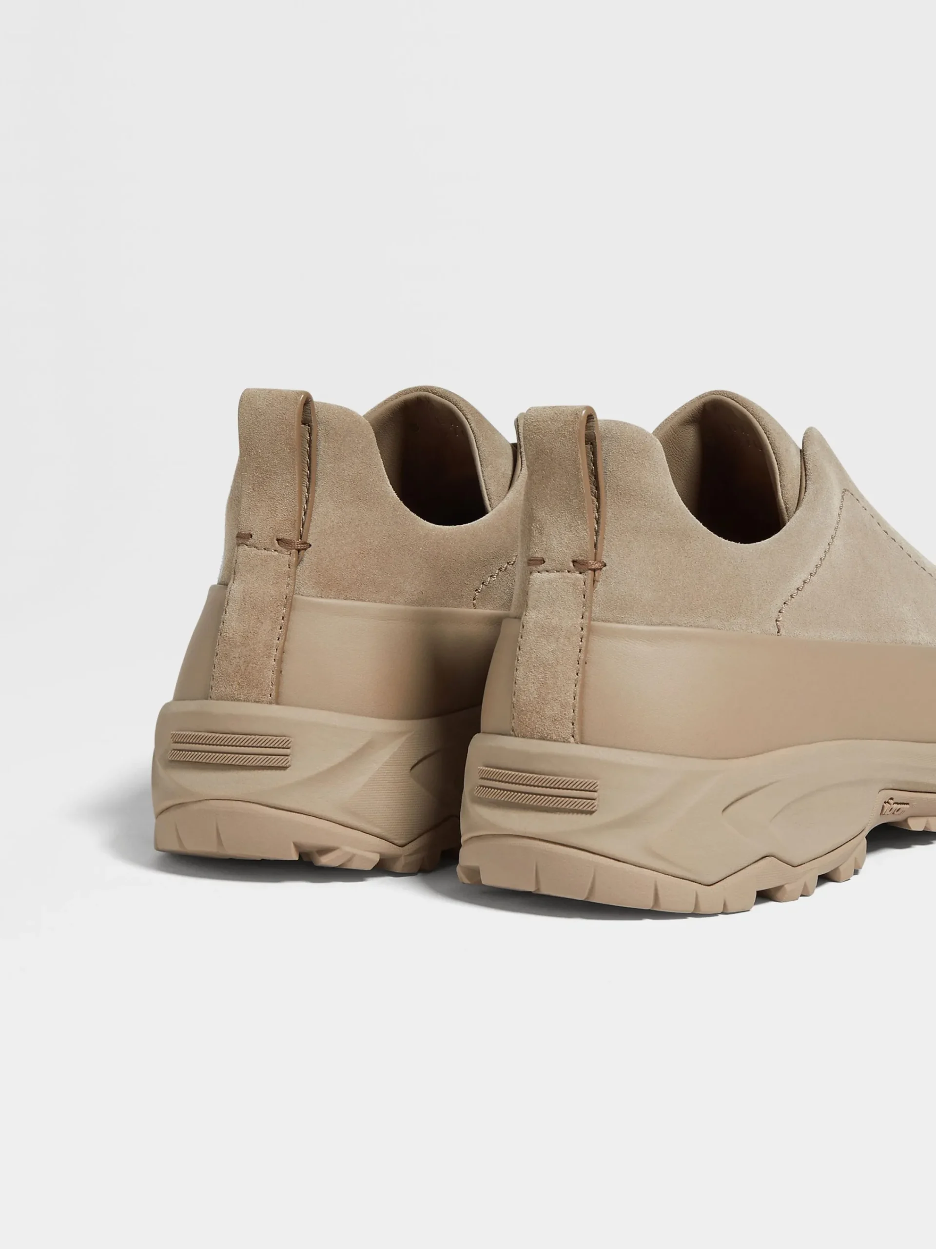 Travel In Style|Sneakers>ZEGNA Light Taupe Suede and Leather Triple Stitch™ Monte Sneakers LightTaupe