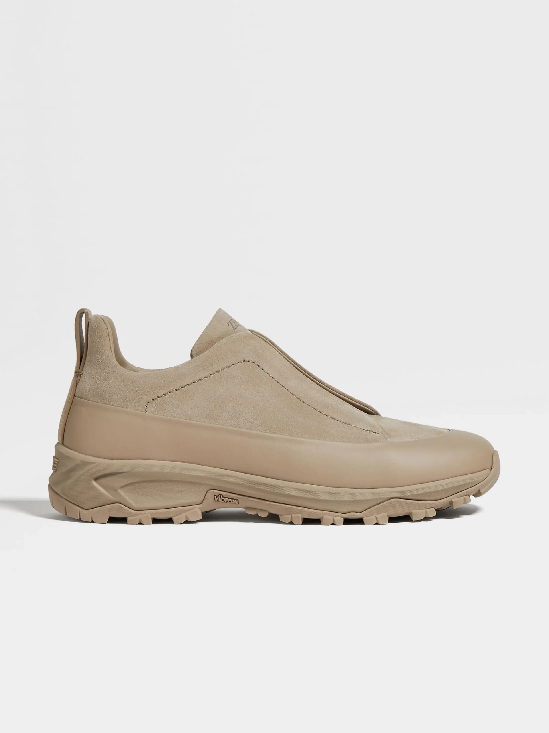 Travel In Style|Sneakers>ZEGNA Light Taupe Suede and Leather Triple Stitch™ Monte Sneakers LightTaupe