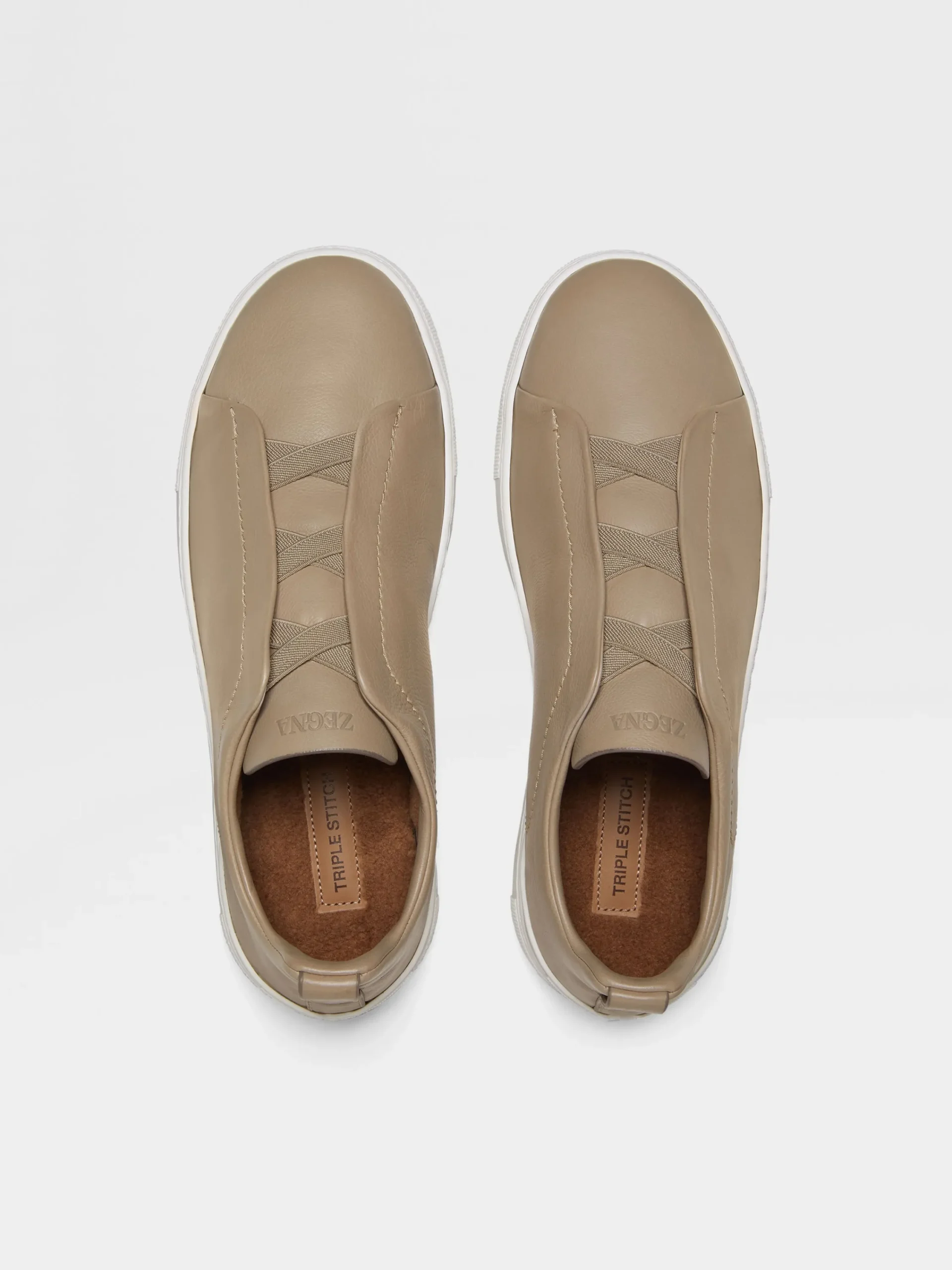 Travel In Style|Sneakers>ZEGNA Light Taupe Triple Stitch™ SECONDSKIN Sneakers LightTaupe