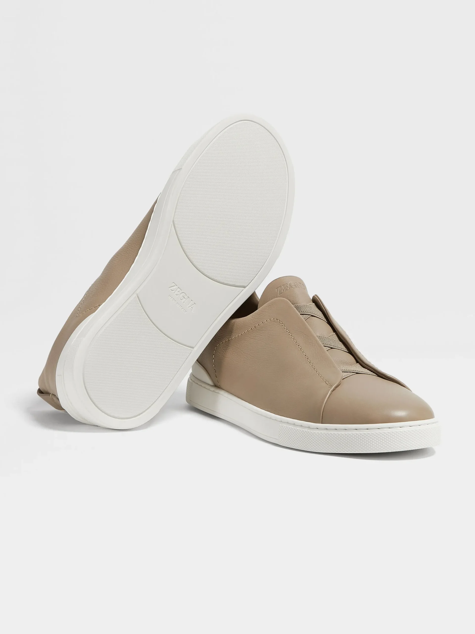 Travel In Style|Sneakers>ZEGNA Light Taupe Triple Stitch™ SECONDSKIN Sneakers LightTaupe