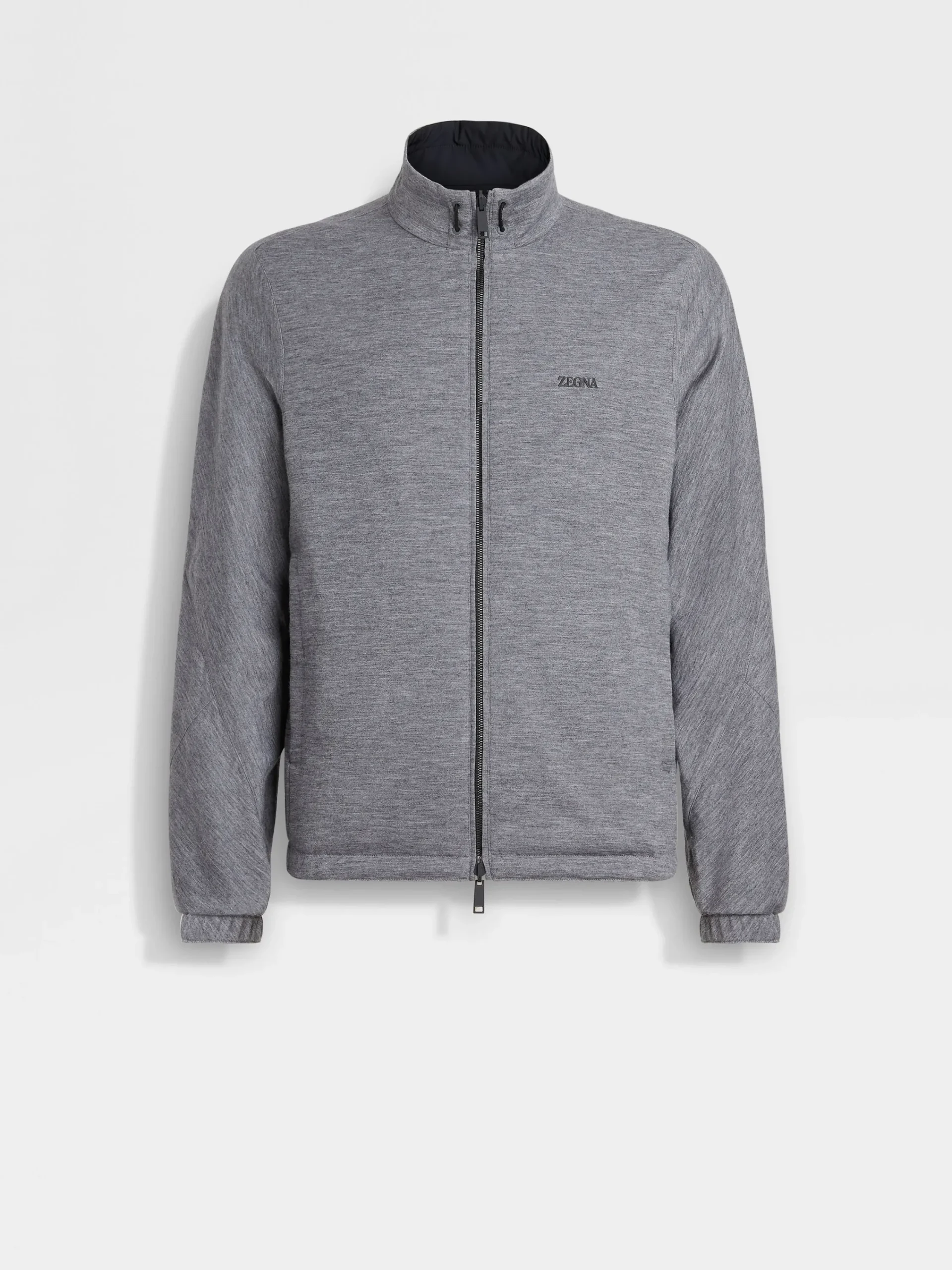 Jackets And Coats>ZEGNA Microfiber Reversible Brezza Blouson NavyBlue/Grey
