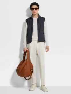 Jackets And Coats>ZEGNA Microfiber Reversible Brezza Vest NavyBlue/Grey