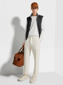 Jackets And Coats>ZEGNA Microfiber Reversible Brezza Vest Black/Grey