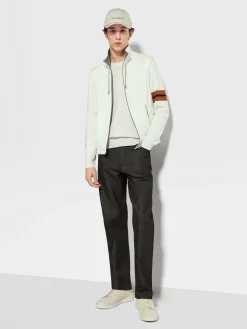 Jackets And Coats>ZEGNA Microfiber Reversible Brezza Vest White/Grey