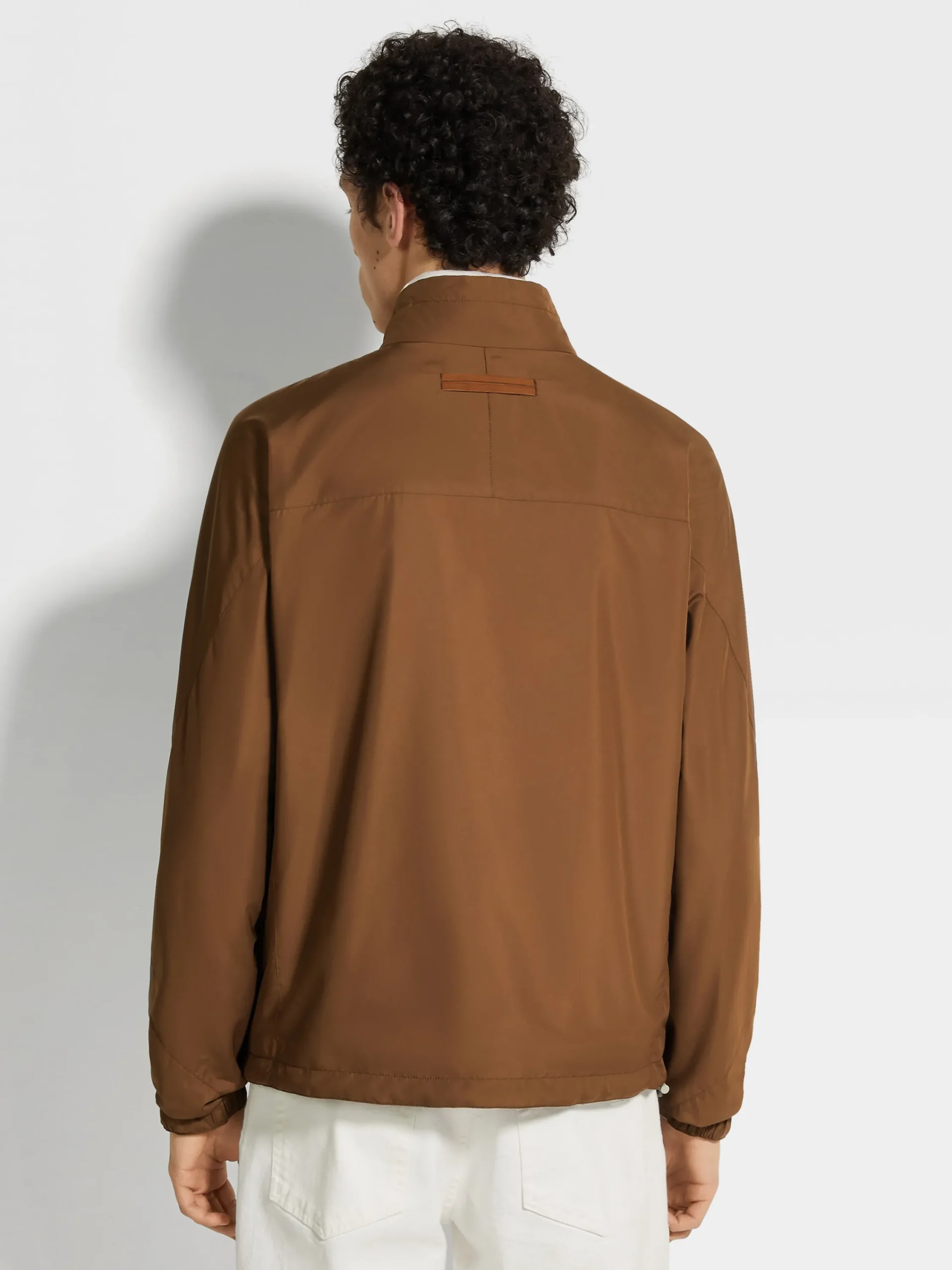 Jackets And Coats>ZEGNA Microfiber Reversible Brezza Blouson DarkFoliage/Grey