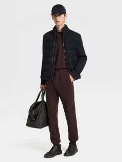 Jackets And Coats>ZEGNA 12milmil12 Down Filled Hybrid Wool Blouson NavyBlue