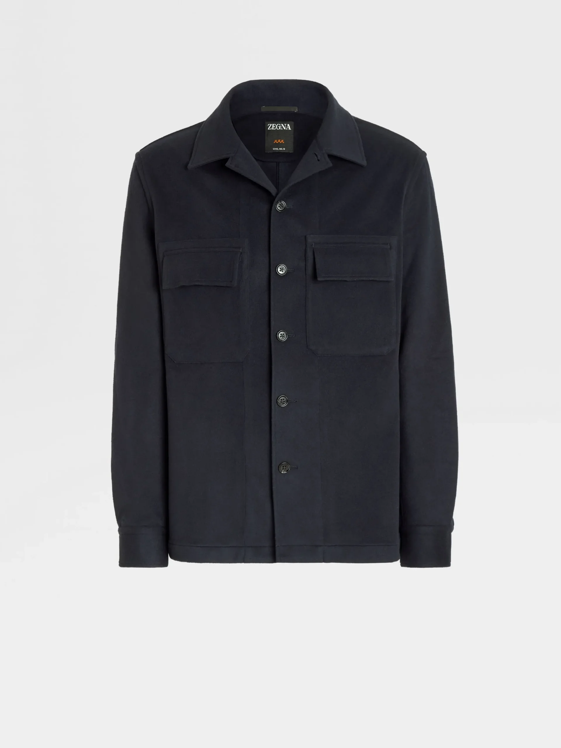 Overshirts And Chore Jackets>ZEGNA 12milmil12 Wool Overshirt NavyBlue