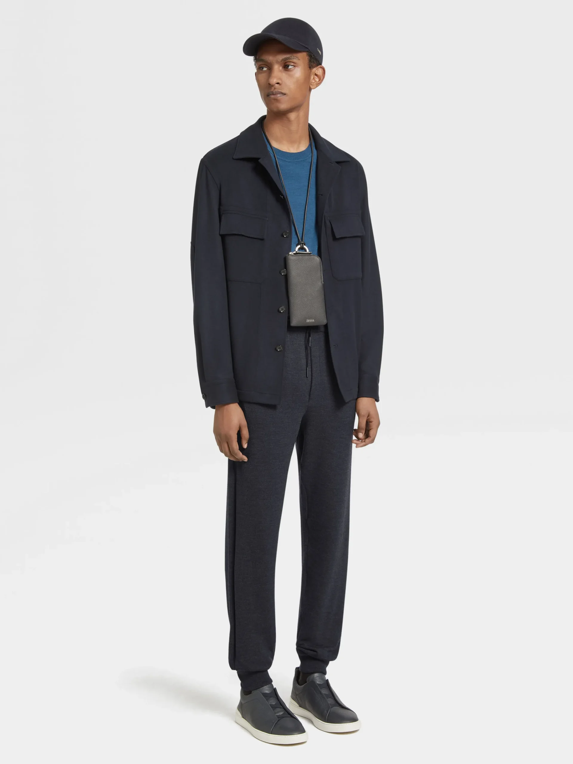 Overshirts And Chore Jackets>ZEGNA 12milmil12 Wool Overshirt NavyBlue
