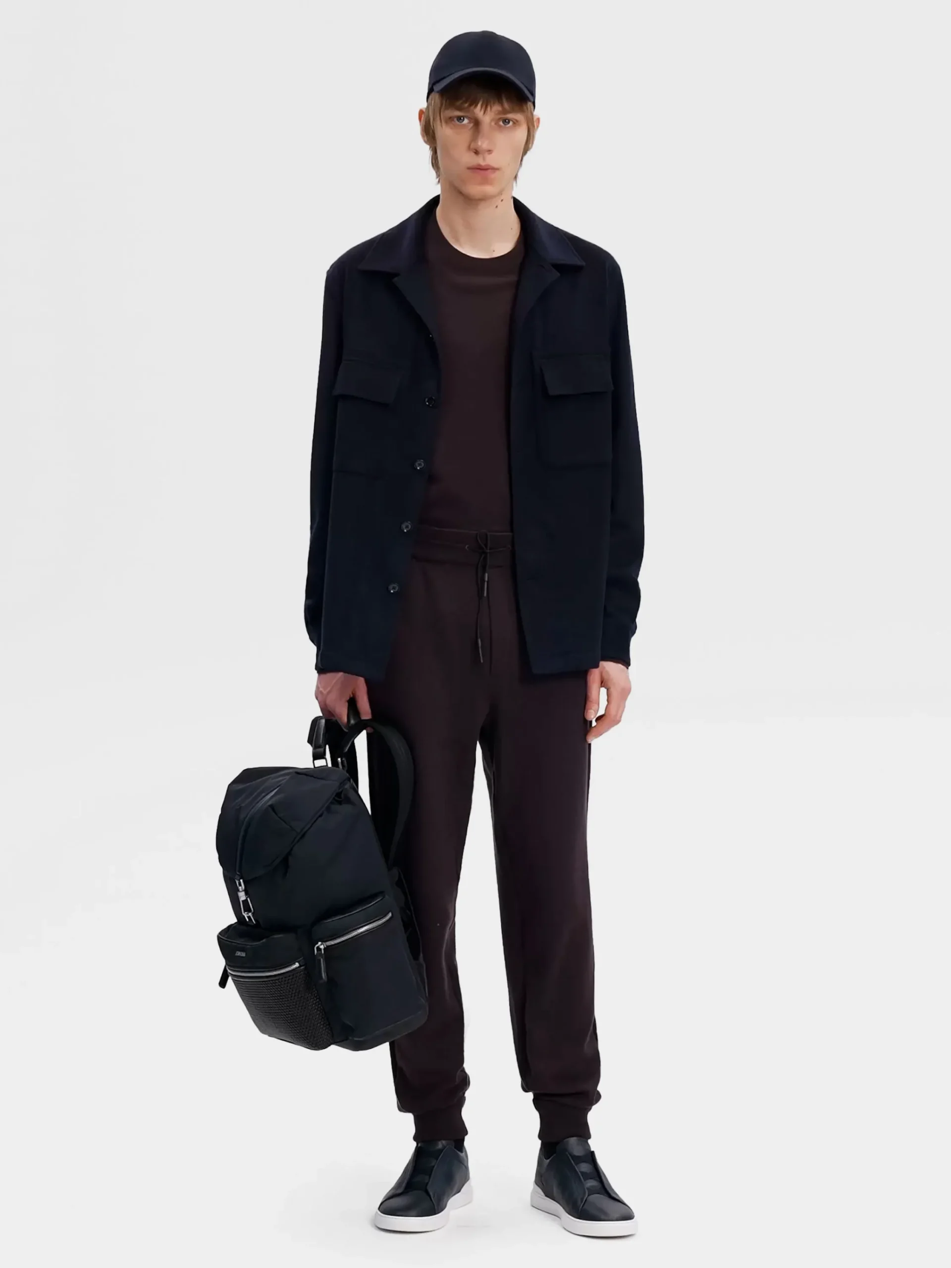 Overshirts And Chore Jackets>ZEGNA 12milmil12 Wool Overshirt NavyBlue