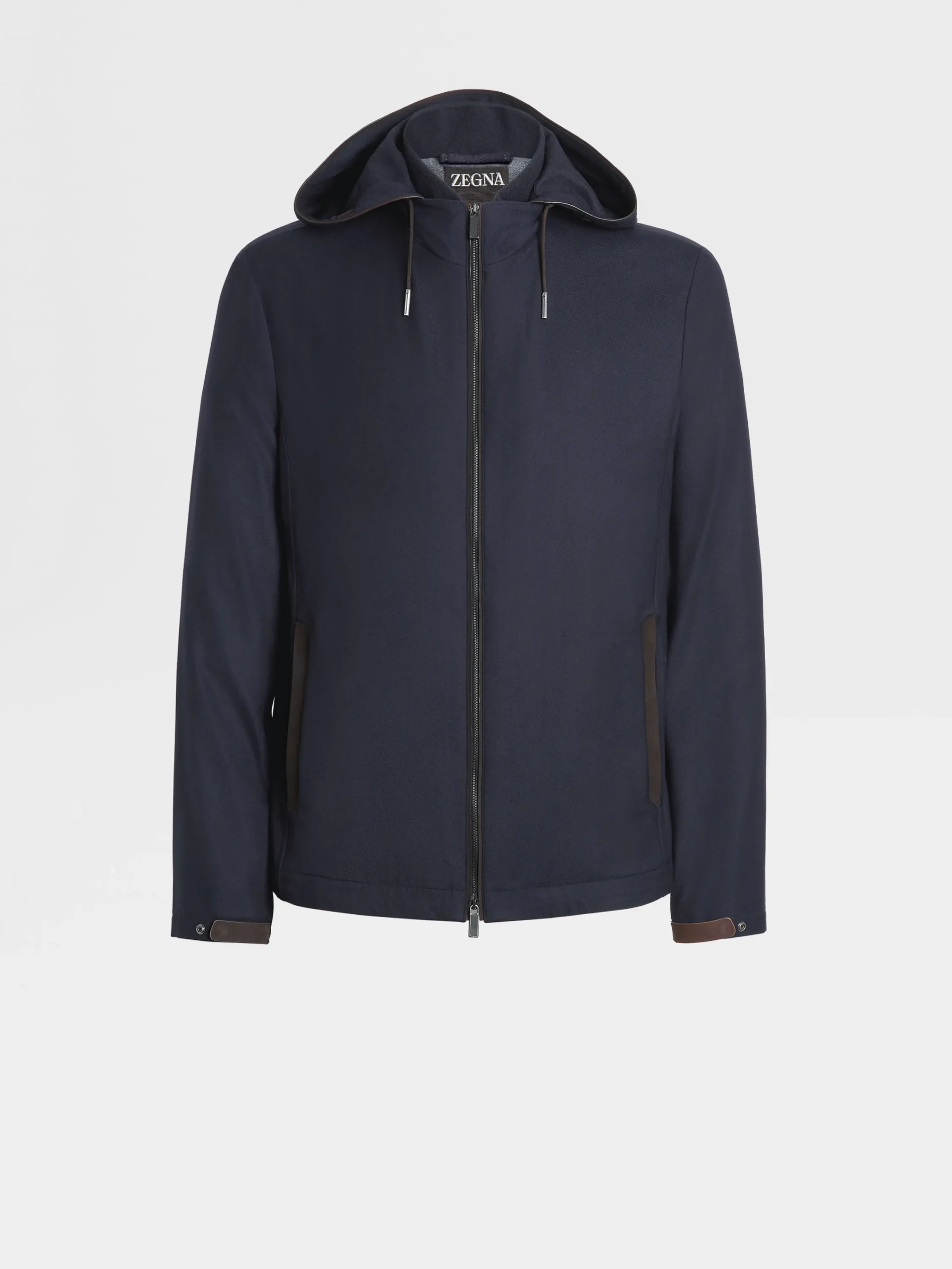 Jackets And Coats>ZEGNA 12milmil12 Wool Padded Hooded Blouson NavyBlue