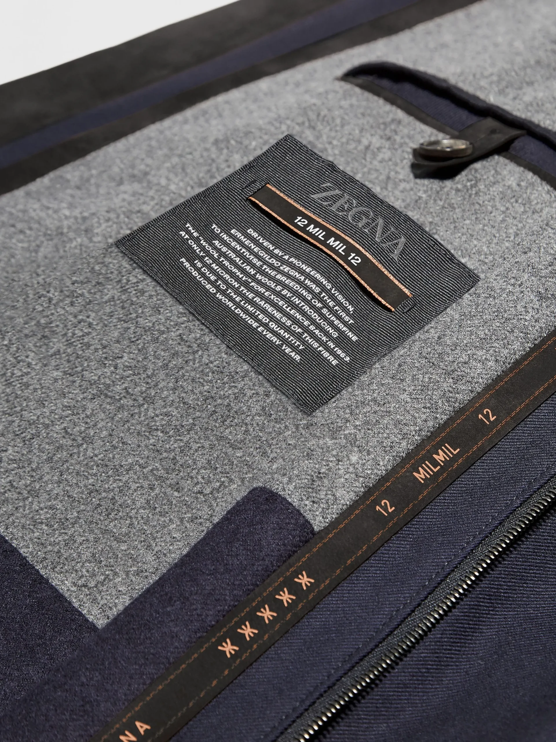 Jackets And Coats>ZEGNA 12milmil12 Wool Padded Hooded Blouson NavyBlue