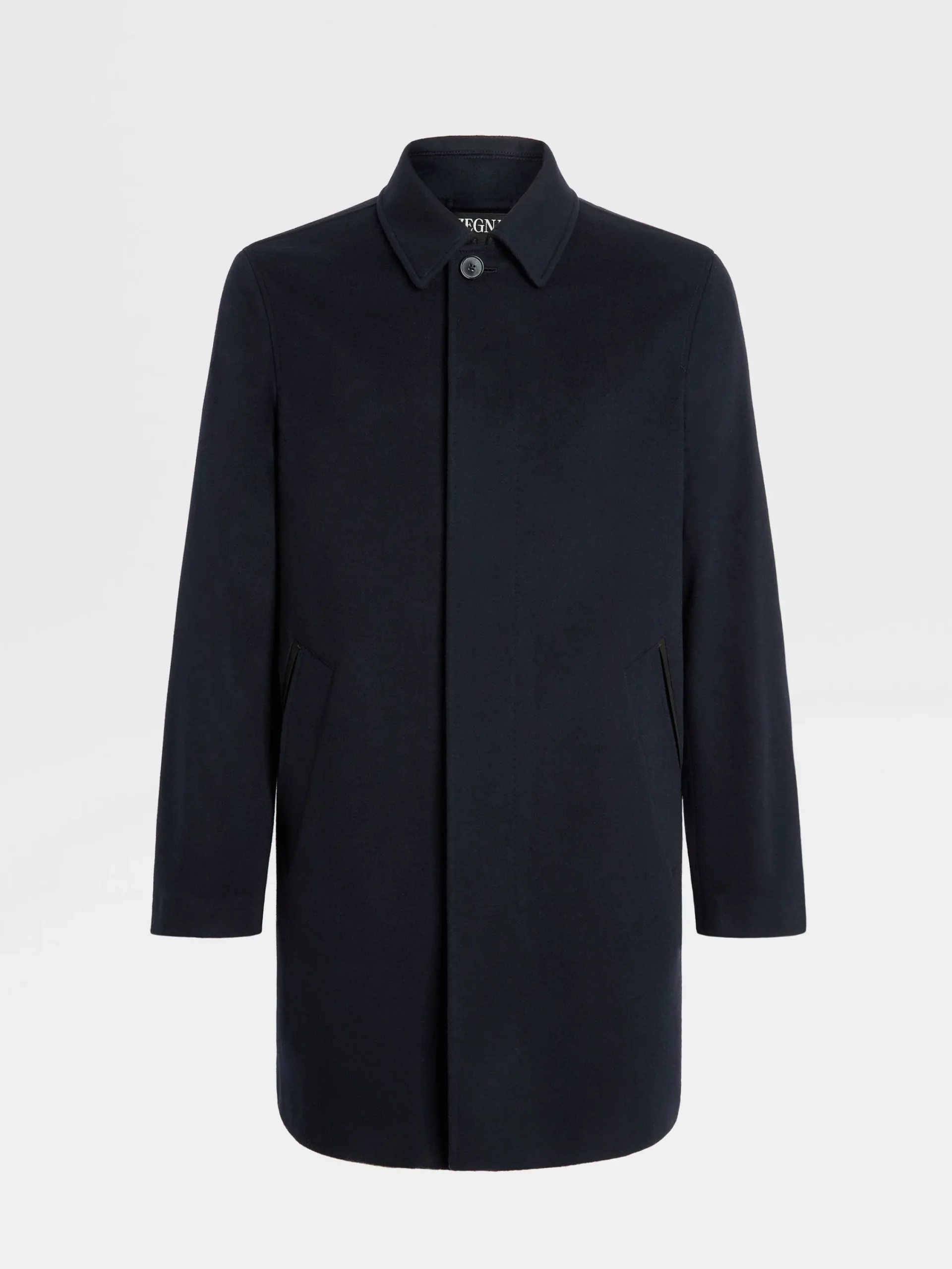 Jackets And Coats>ZEGNA 12milmil12 Wool Trench Coat NavyBlue