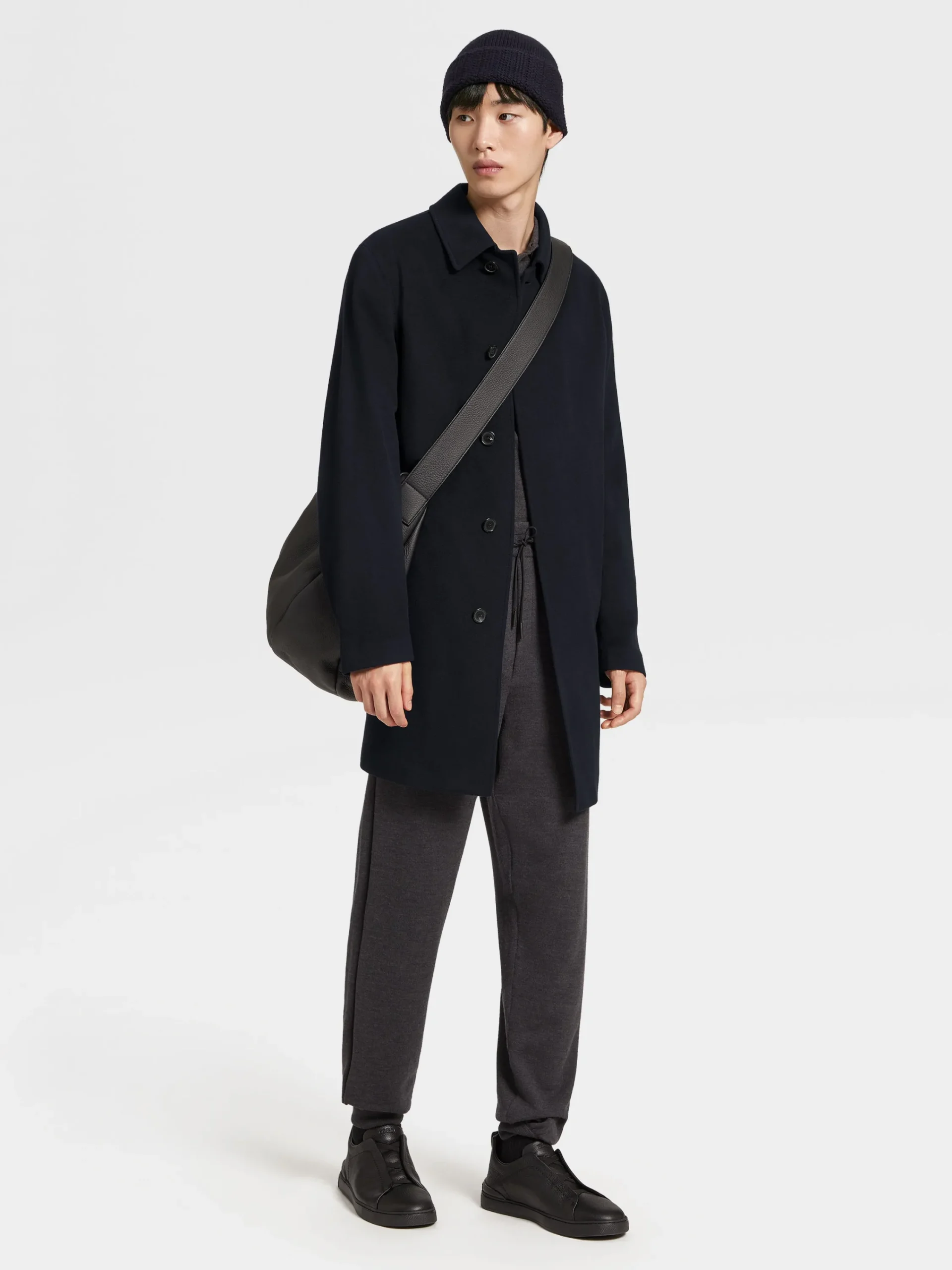 Jackets And Coats>ZEGNA 12milmil12 Wool Trench Coat NavyBlue