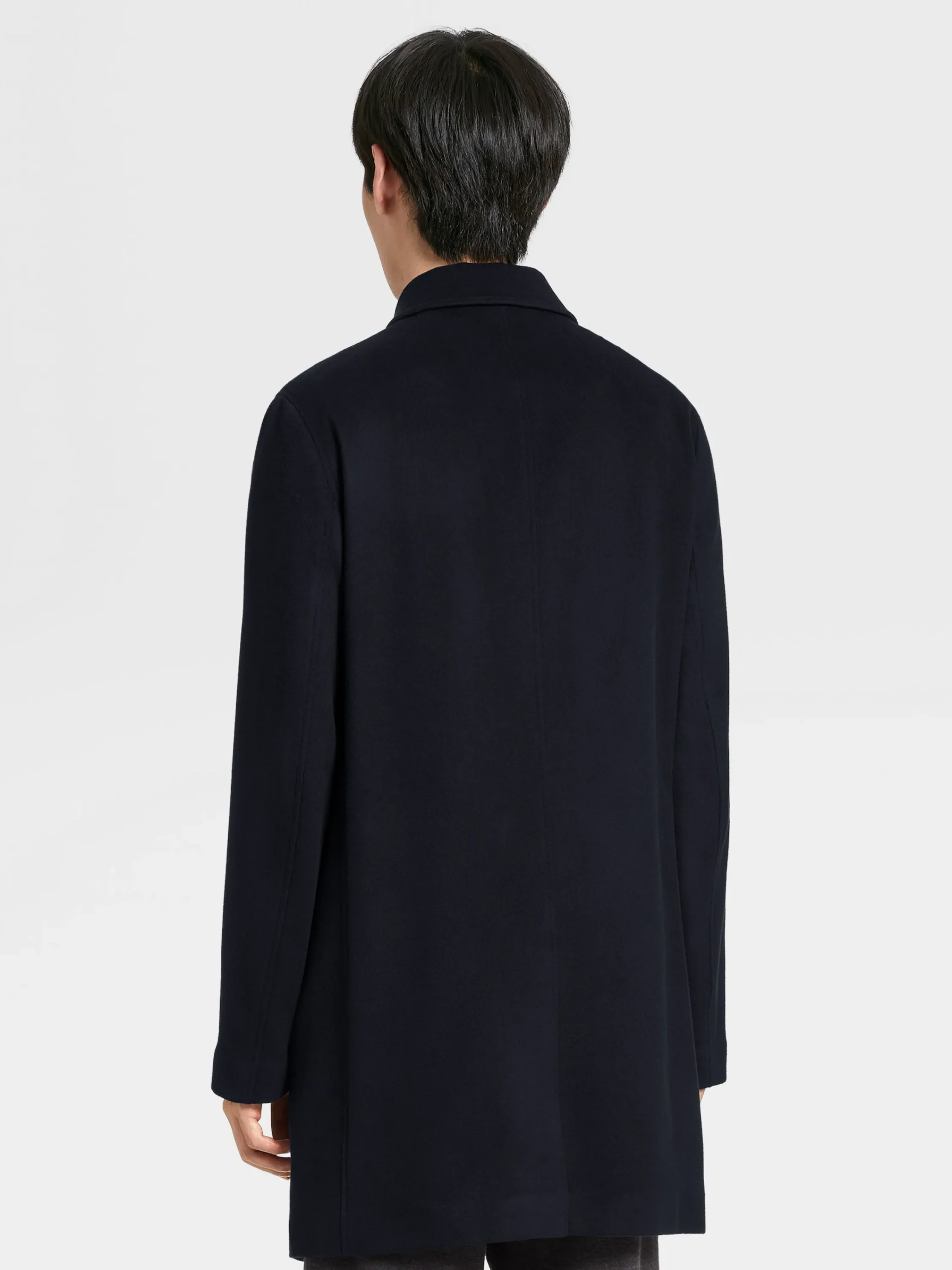 Jackets And Coats>ZEGNA 12milmil12 Wool Trench Coat NavyBlue
