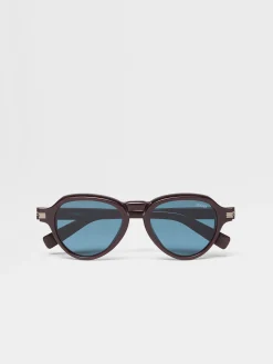Small Gifts|Sunglasses>ZEGNA Must Violet Acetate Sunglasses MustViolet