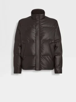 Travel In Style|Down Jackets>ZEGNA Nappa Leather Blouson DarkBrown