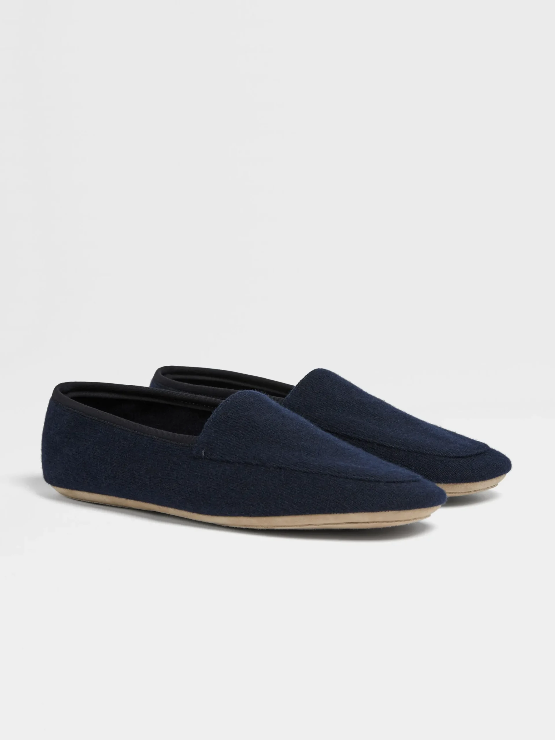 Small Gifts|Lifestyle And Luxury Home Accessories>ZEGNA Navy Blue Cashmere Slippers NavyBlue