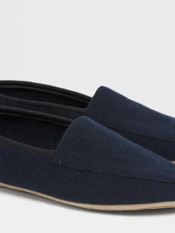 Small Gifts|Lifestyle And Luxury Home Accessories>ZEGNA Navy Blue Cashmere Slippers NavyBlue