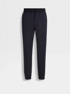 Joggers And Sweatshirts>ZEGNA Navy Blue High Performance™ Wool Joggers NavyBlue