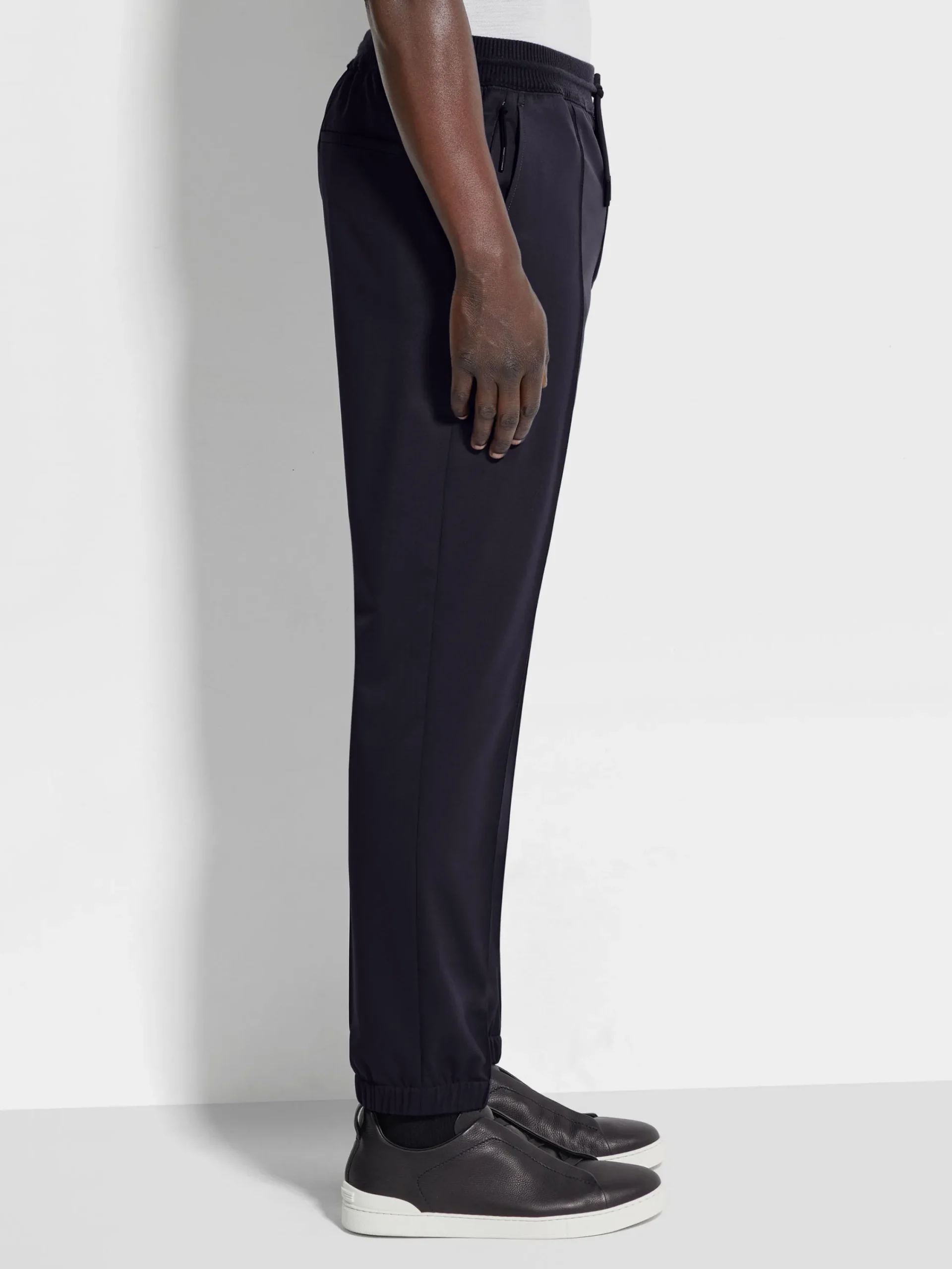 Joggers And Sweatshirts>ZEGNA Navy Blue High Performance™ Wool Joggers NavyBlue
