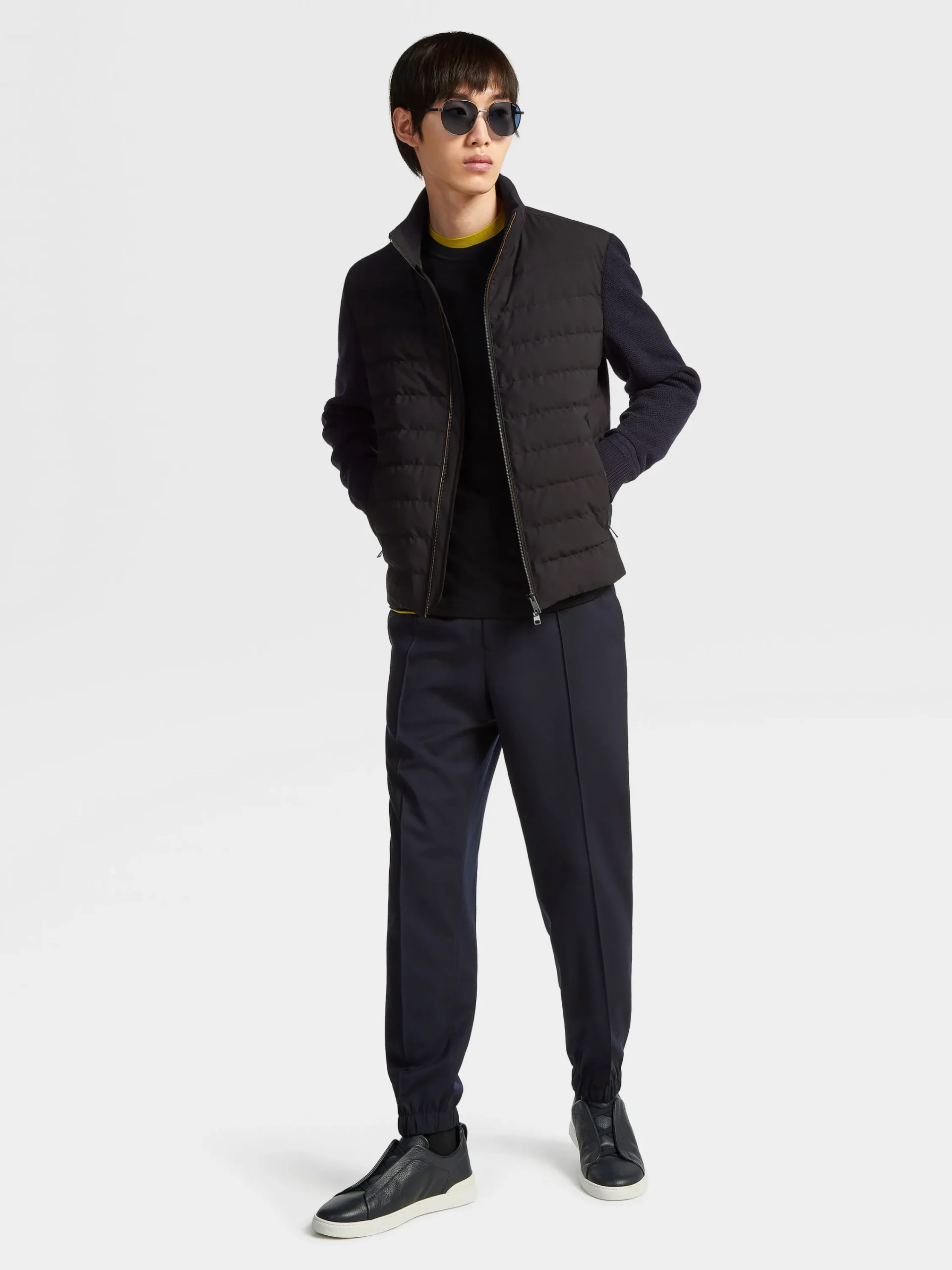 Joggers And Sweatshirts>ZEGNA Navy Blue High Performance™ Wool Joggers NavyBlue
