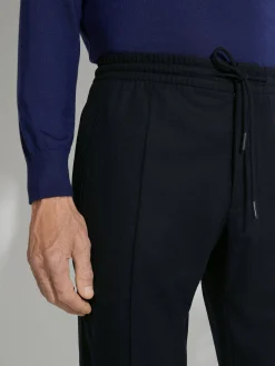 Joggers And Sweatshirts>ZEGNA Navy Blue 15milmil15 Wool Joggers NavyBlue