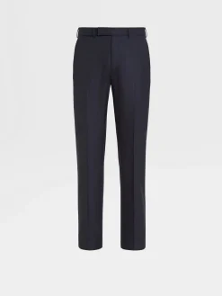 Pants>ZEGNA Navy Blue 15milmil15 Wool Pants NavyBlue