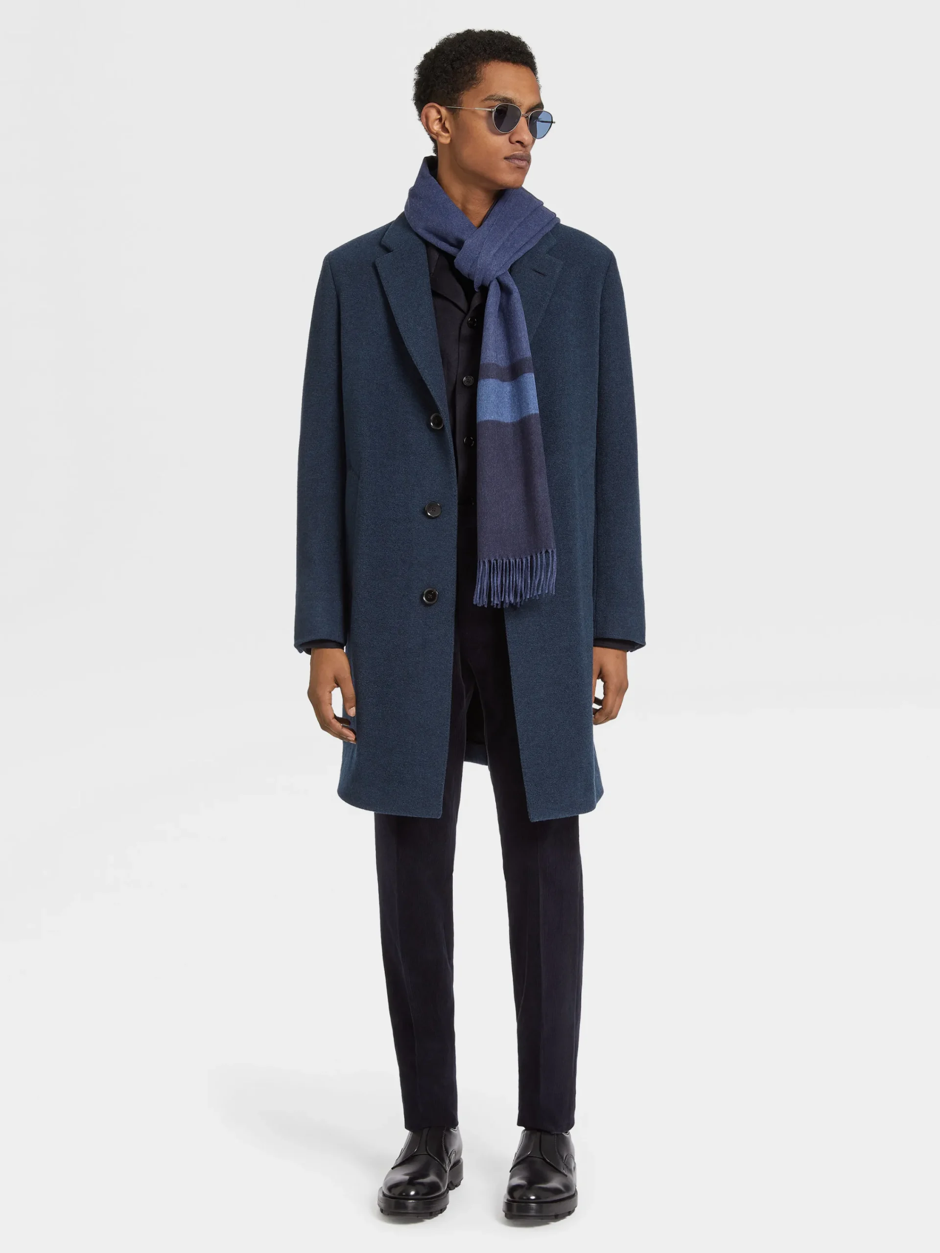 Sweaters>ZEGNA Navy Blue Mélange Oasi Cashmere Crewneck NavyBlueMélange