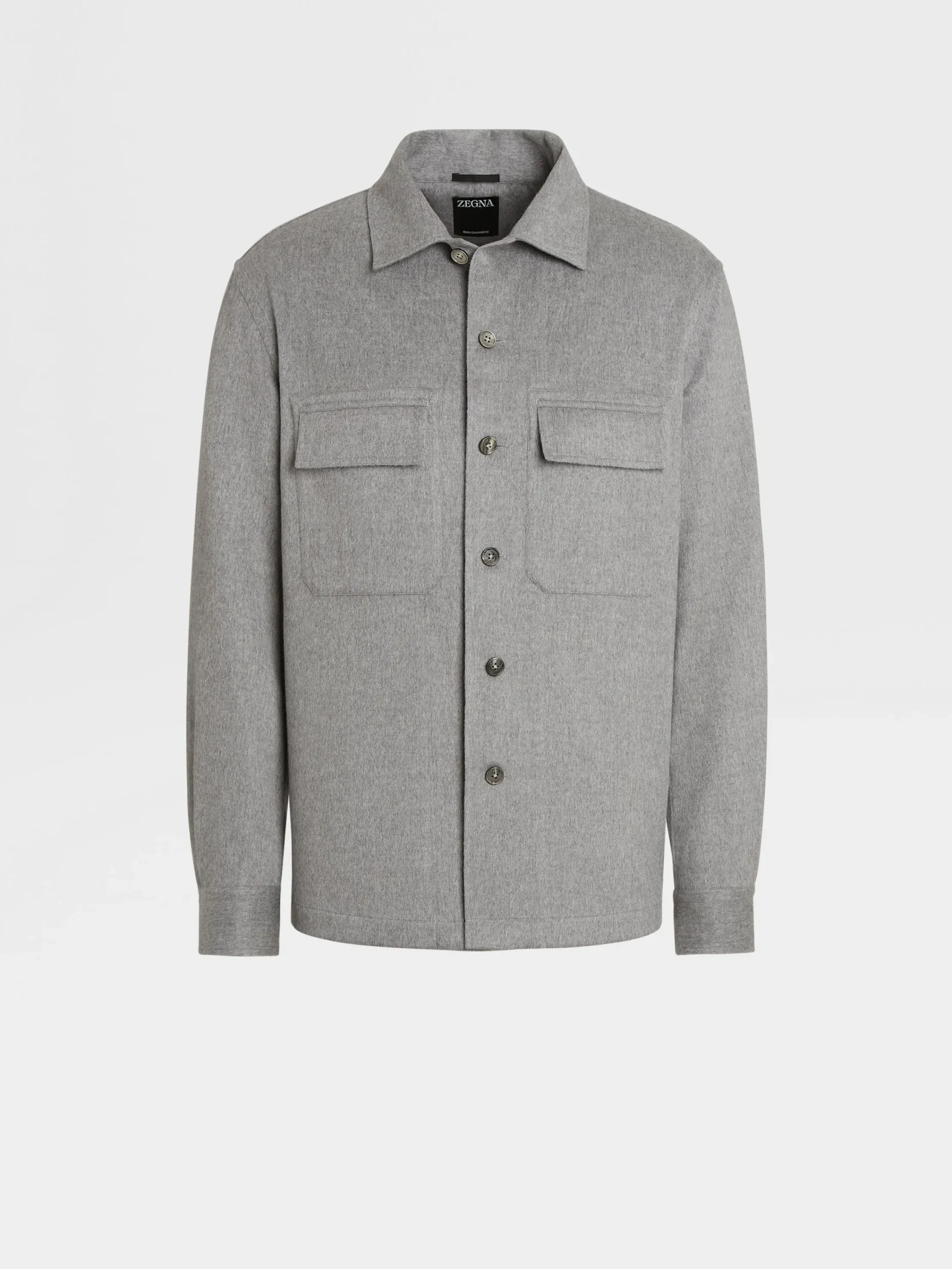 Overshirts And Chore Jackets>ZEGNA Oasi Cashmere Alba Overshirt GreyMélange