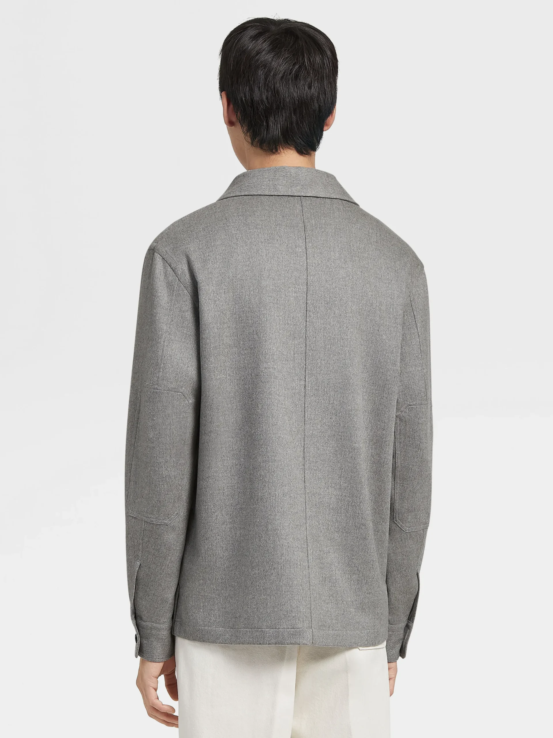 Overshirts And Chore Jackets>ZEGNA Oasi Cashmere Alba Overshirt GreyMélange