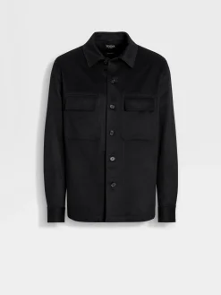 Travel In Style|Overshirts And Chore Jackets>ZEGNA Oasi Cashmere Alba Overshirt Black