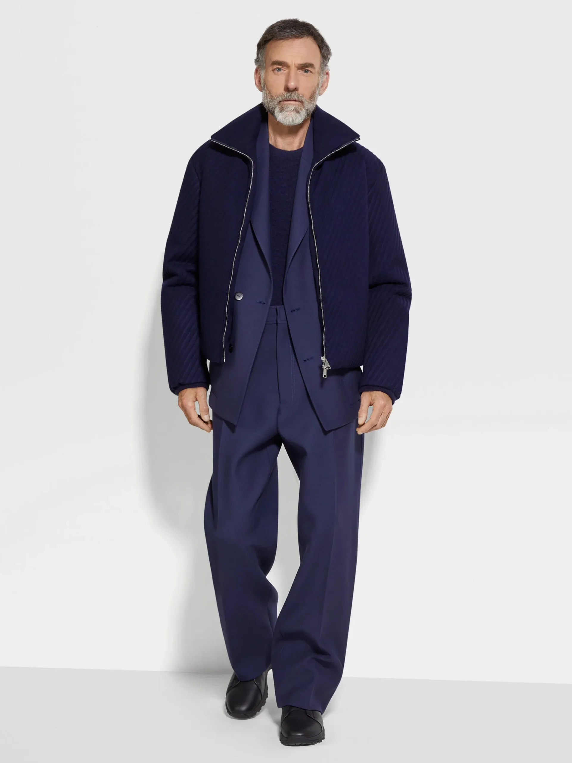 Travel In Style|Jackets And Coats>ZEGNA Oasi Cashmere Blouson InkBlue