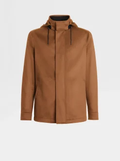 Jackets And Coats>ZEGNA Oasi Cashmere Cima Overjacket Foliage