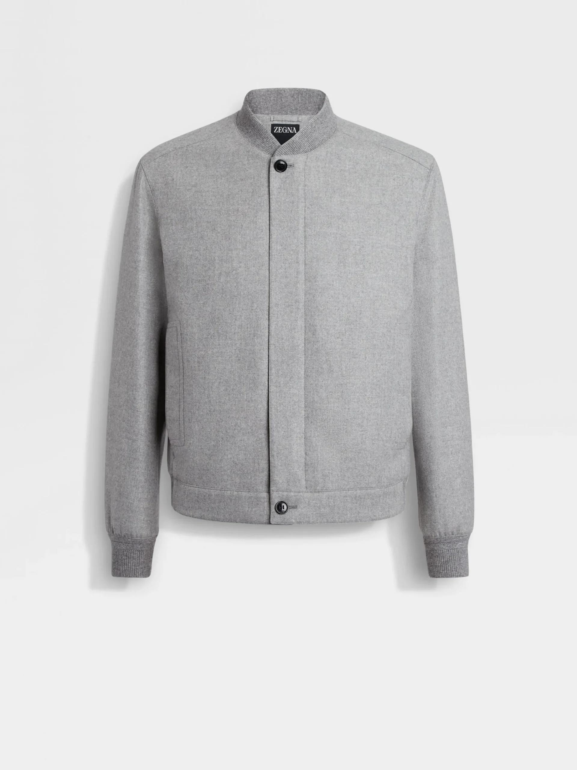 Jackets And Coats>ZEGNA Oasi Cashmere Elements Bomber GreyMélange
