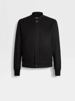 Travel In Style|Jackets And Coats>ZEGNA Oasi Cashmere Elements Bomber Black