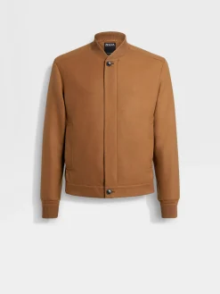 Jackets And Coats>ZEGNA Oasi Cashmere Elements Bomber DarkFoliage