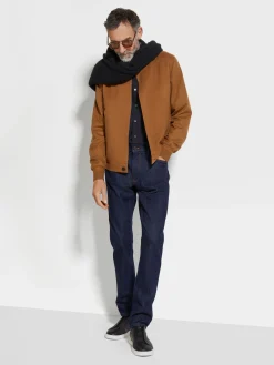 Jackets And Coats>ZEGNA Oasi Cashmere Elements Bomber DarkFoliage