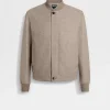 Jackets And Coats>ZEGNA Oasi Cashmere Elements Bomber LightTaupe