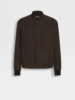 Jackets And Coats>ZEGNA Oasi Cashmere Elements Bomber DarkBrown