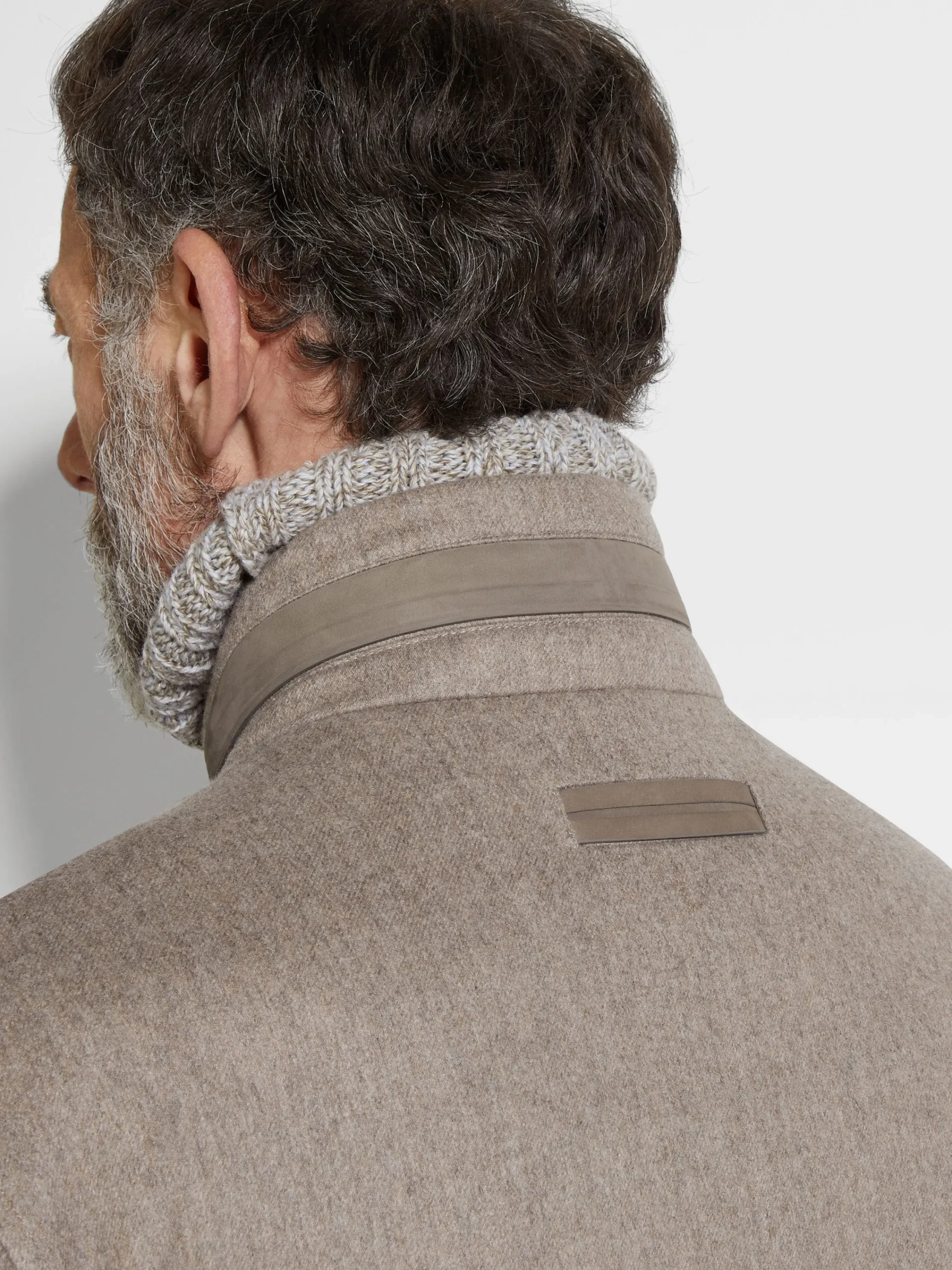Jackets And Coats>ZEGNA Oasi Cashmere Elements Car Coat LightTaupeMultimélange