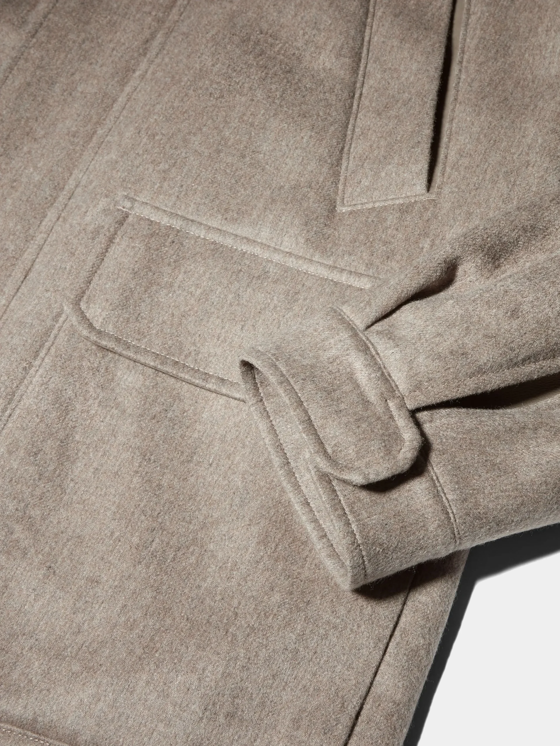 Jackets And Coats>ZEGNA Oasi Cashmere Elements Car Coat LightTaupeMultimélange