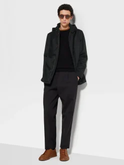 Jackets And Coats>ZEGNA Oasi Cashmere Elements Cima Overjacket Black