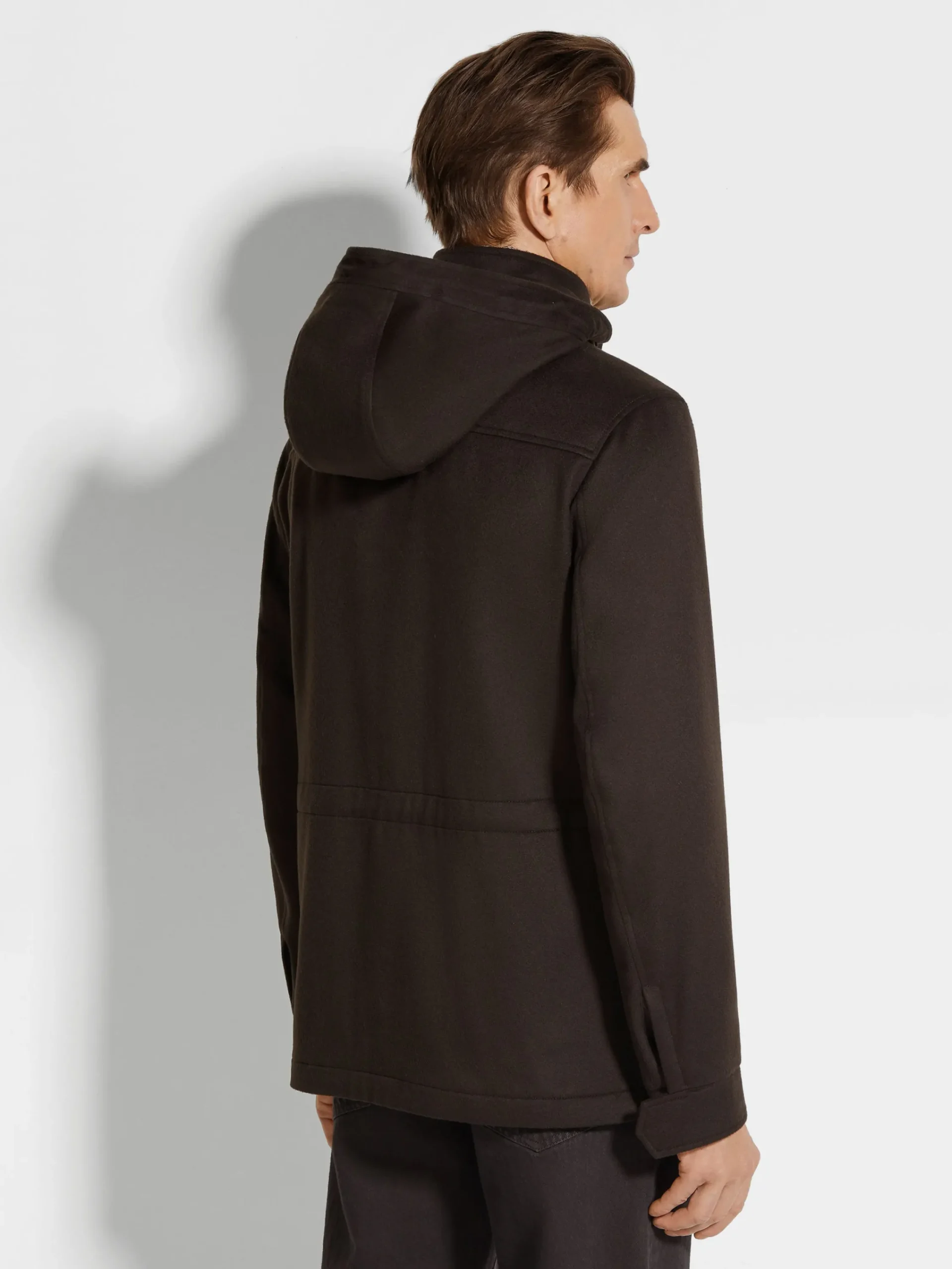 Jackets And Coats>ZEGNA Oasi Cashmere Elements Cima Overjacket DarkBrown