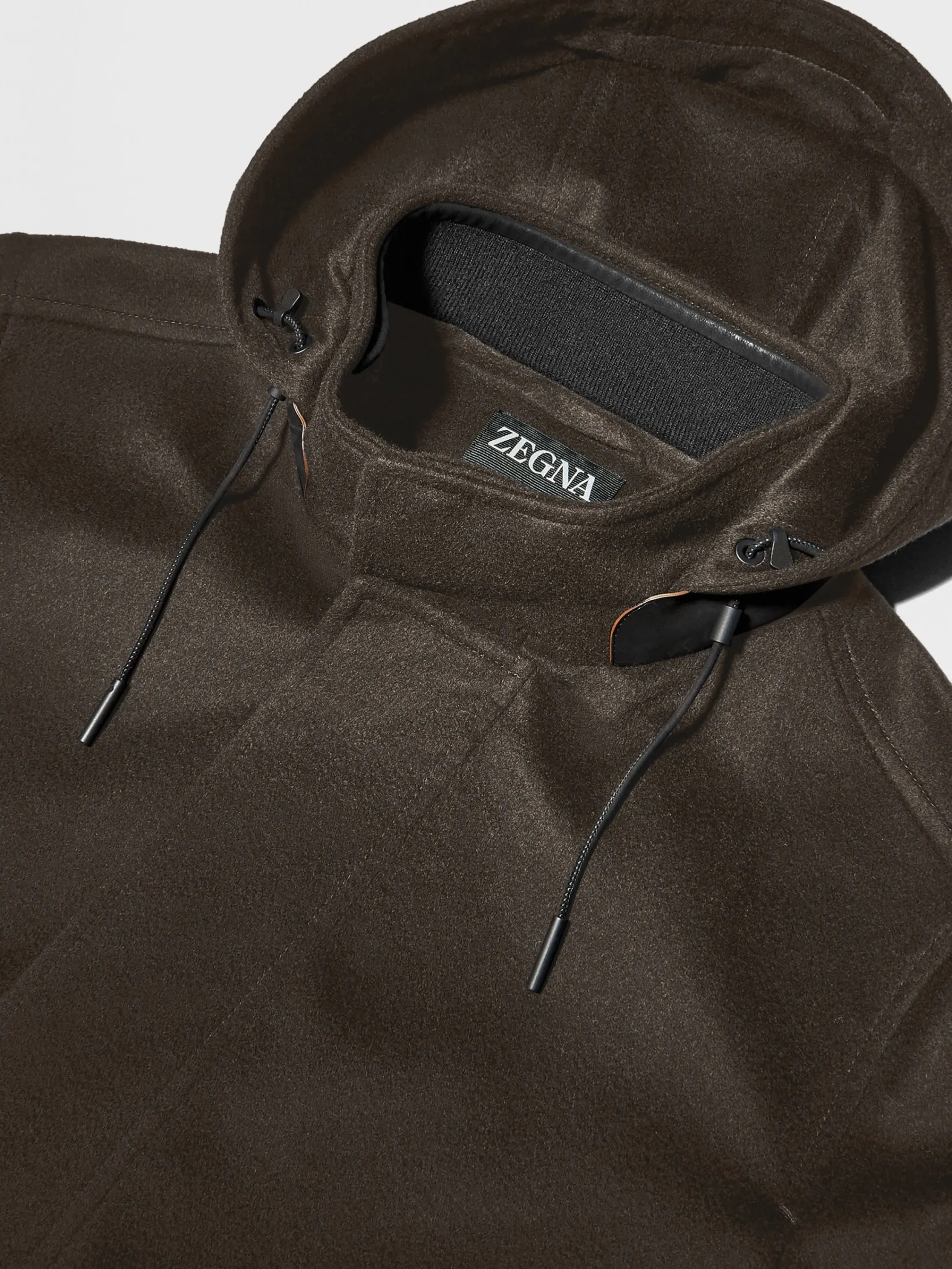 Jackets And Coats>ZEGNA Oasi Cashmere Elements Cima Overjacket DarkBrown