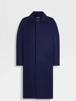 Jackets And Coats>ZEGNA Oasi Cashmere Elements Coat InkBlue