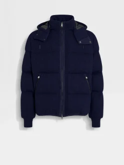 Travel In Style|Down Jackets>ZEGNA Oasi Cashmere Elements Ghiaccio Blouson InkBlue