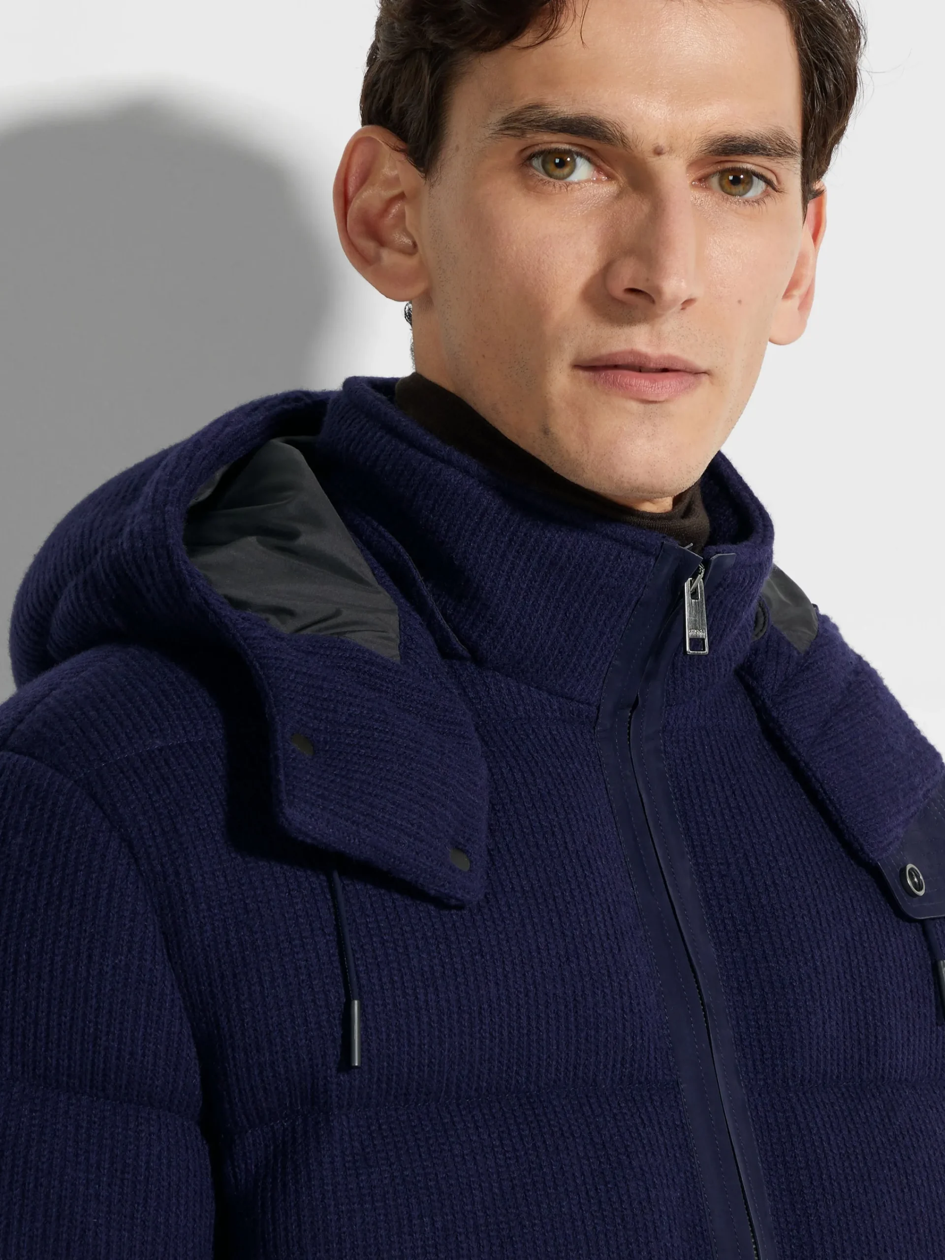 Travel In Style|Down Jackets>ZEGNA Oasi Cashmere Elements Ghiaccio Blouson InkBlue