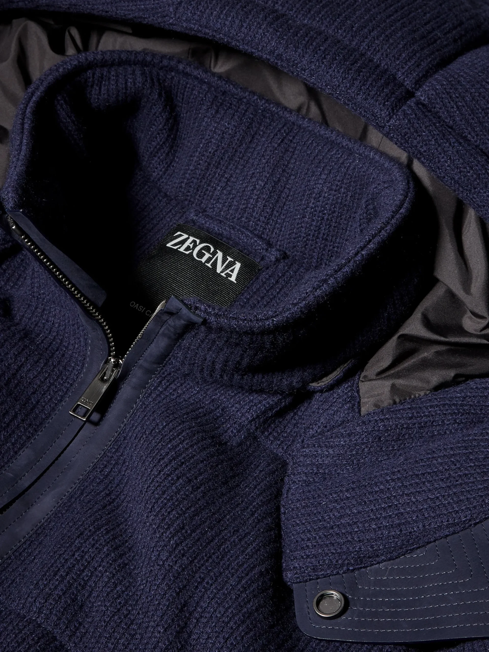 Travel In Style|Down Jackets>ZEGNA Oasi Cashmere Elements Ghiaccio Blouson InkBlue