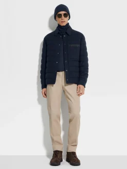 Travel In Style|Down Jackets>ZEGNA Oasi Cashmere Elements Jacket NavyBlue