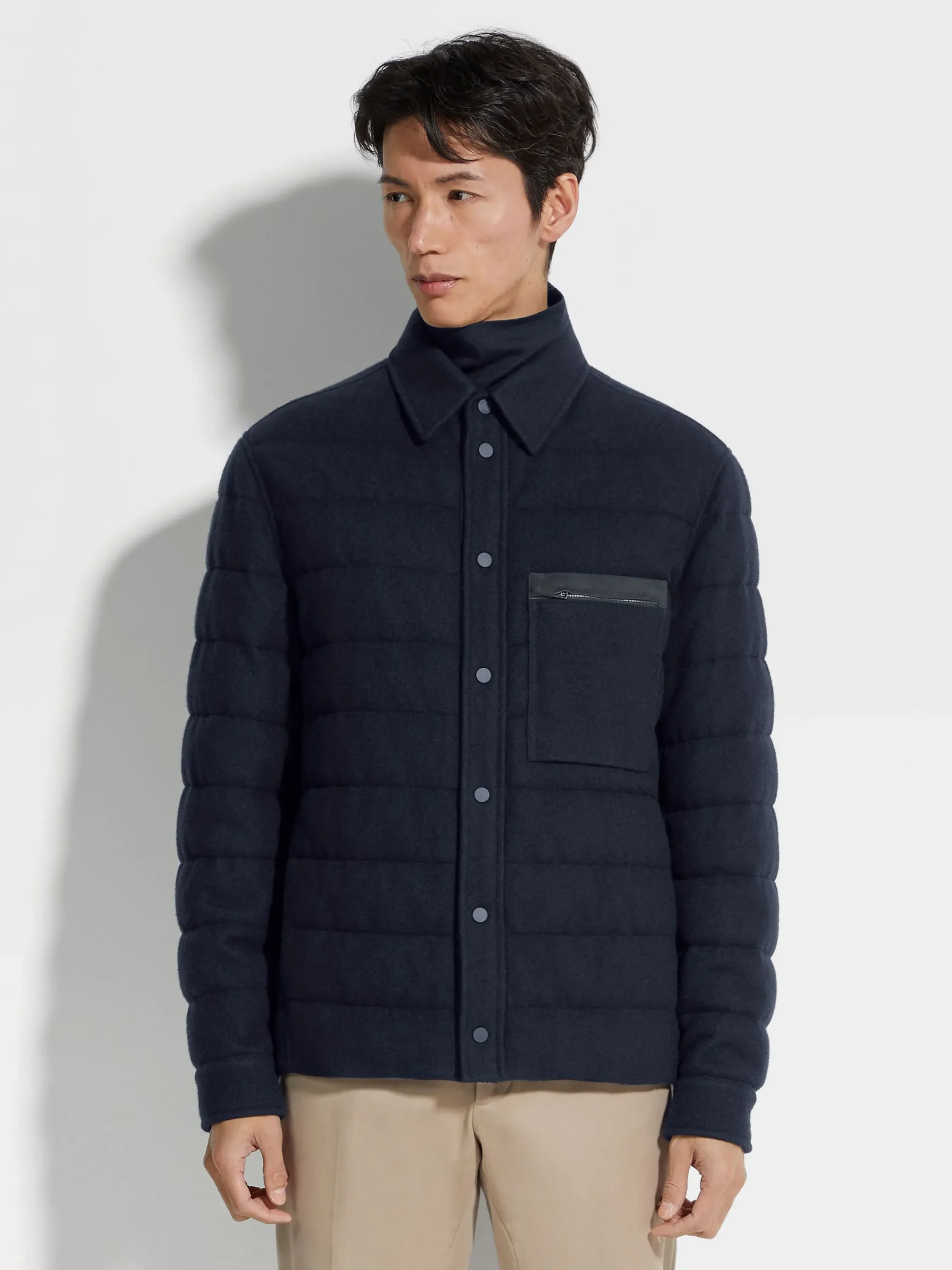 Travel In Style|Down Jackets>ZEGNA Oasi Cashmere Elements Jacket NavyBlue